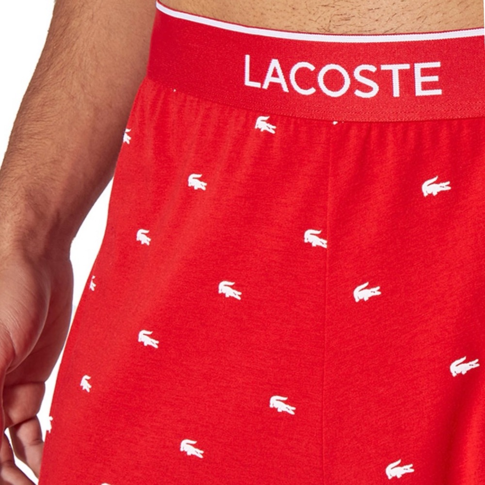 Lacoste mens guys gift present holidays Christmas red sexy pajama pant bottom XL